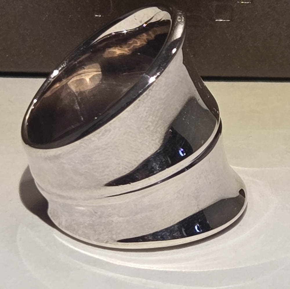 Authentic Gucci Sterling Silver Bamboo Ring Size 7 - Picture 5 of 9